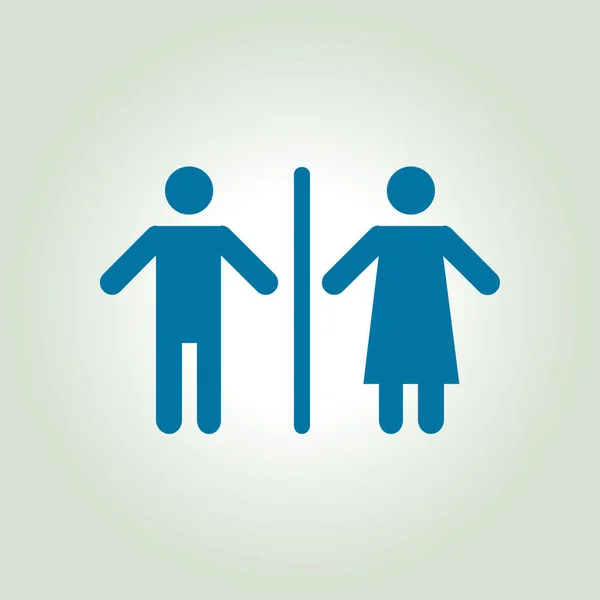 Sign Icon Male Female Toilet Flat Design — Stock Vector