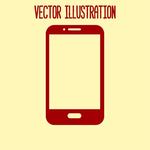 Vektor Illustration Des Smartphone Symbols Flacher Designstil — Stockvektor