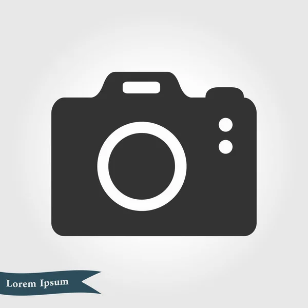 Photo Camera Symbol Dslr Camera Sign Icon Digital Camera Flat — Stock Vector