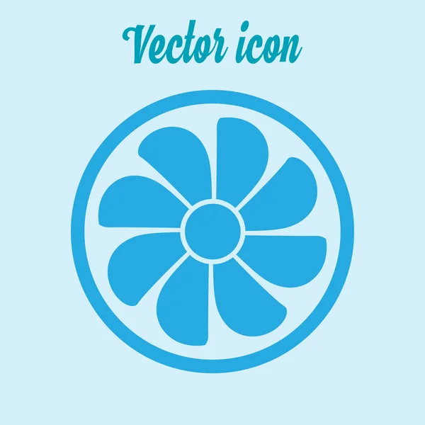 Icono Del Ventilador Escape Símbolo Del Ventilador Estilo Diseño Plano — Vector de stock