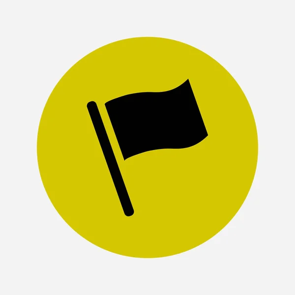 Ikona Vlajky Značkový Symbol Polohy Styl Plochého Návrhu — Stockový vektor