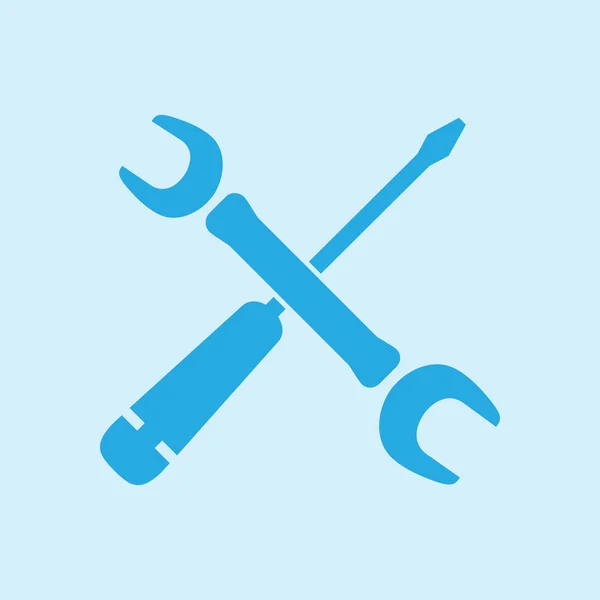 Reparatie Pictogram Service Symbool Extra Singn Platte Ontwerpstijl — Stockvector