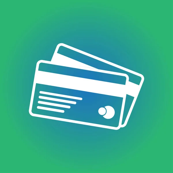 Vector Tarjeta Crédito Icono Estilo Diseño Plano — Vector de stock