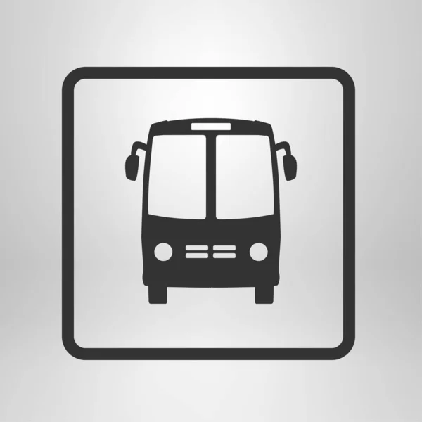 Ikona Autobus Schoolbus Symbol Mezinárodní Cestovní Ruch Komfortní Vozidla — Stockový vektor