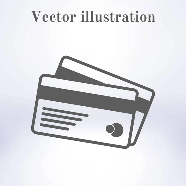 Vector Tarjeta Crédito Icono Estilo Diseño Plano — Vector de stock