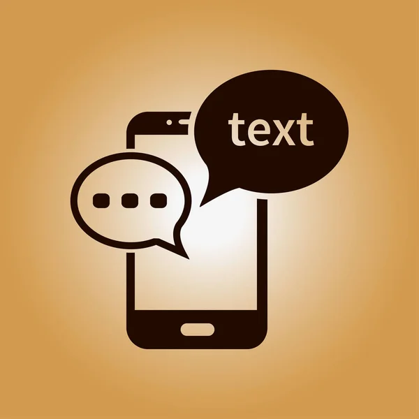 Mobile Chat Icon Mobile Phone Représentant Web Chatting Boîte Dialogue — Image vectorielle
