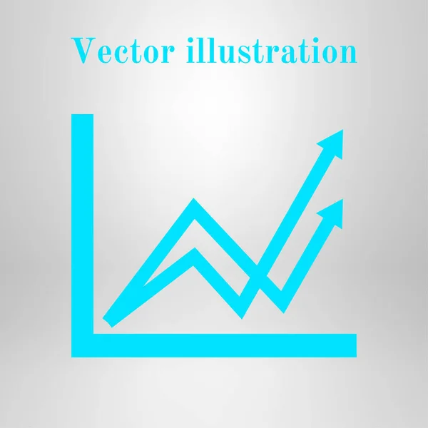 Geschäftsdiagramm Infografik Diagrammsymbol Wachsende Graphik Simbol Flacher Designstil — Stockvektor
