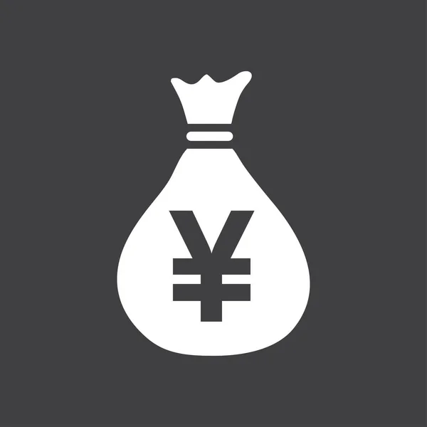 Yen Jpy Simbolo Bolla Discorso Valuta Stile Design Piatto — Vettoriale Stock