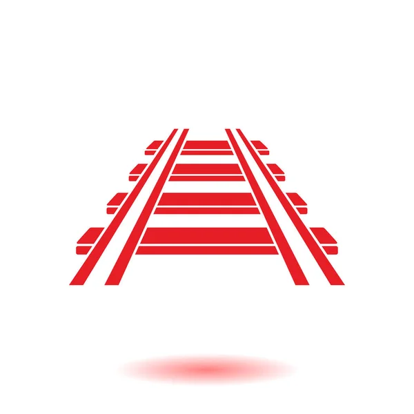 Icono Del Ferrocarril Señal Tren Símbolo Carretera — Archivo Imágenes Vectoriales