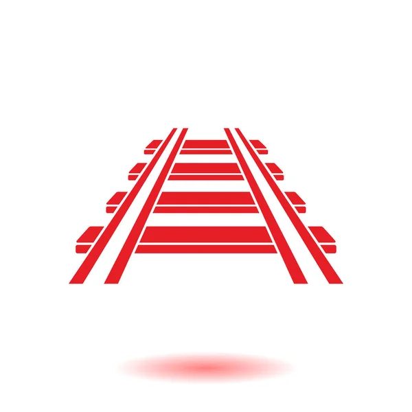 Icono Del Ferrocarril Señal Tren Símbolo Carretera — Vector de stock