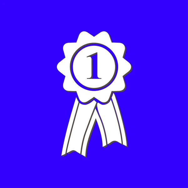 Odznaka Ikony Wstążki Nagroda Rozeta Wstążki Simbol — Wektor stockowy