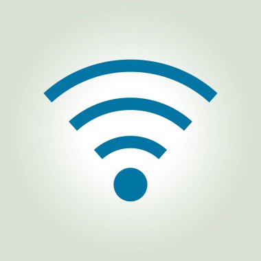 WiFi sembolü. Vektör kablosuz ağ kutsal kişilerin resmi. Düz tasarım stili.