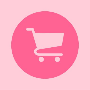 Grafik alışveriş düz simgesi. Bir ürünü Sepete Ekle.