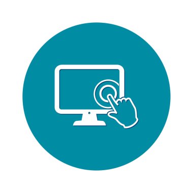 Ekran monitör simgeye dokunun. İşaretçi işaret.