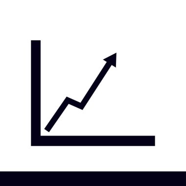 İş grafiği. Infographic. Grafik simgesini. Büyüyen grafik erkek. Düz tasarım stili.