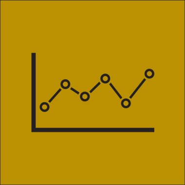 Grafik grafik simgesi. Diyagram simgesi. Düz tasarım stili.