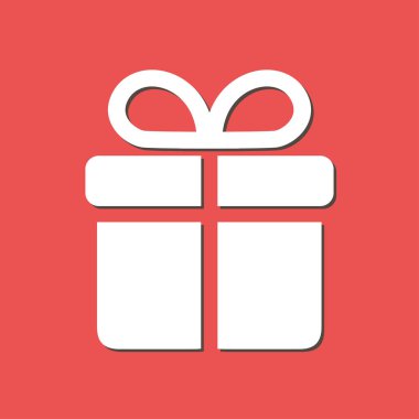 Hediye kutusu simgesi. Hediye - kişisel bir teklif. Hediye paketleri.