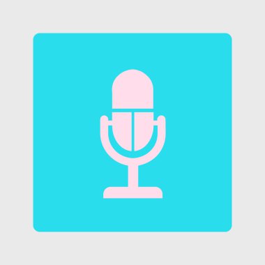 Hoparlör simgesi. Canlı müzik işareti. Düz tasarım stili. 