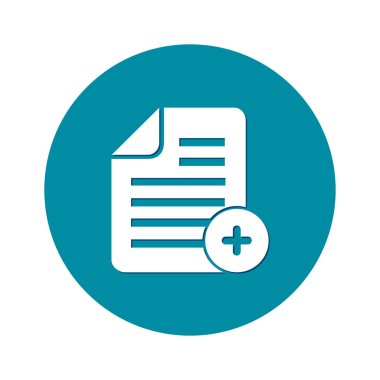 Ok simgesiyle belge. Kağıt ekleyin. Sayfa ekleme.