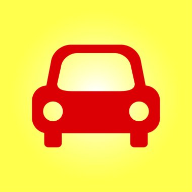 Taşıma simgesi. Araba işareti. Teslimat taşıma sembolü.