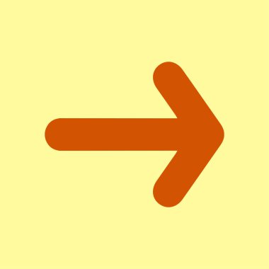 Ok simgesi. Kara navigasyonu için işaretçi yönünü.