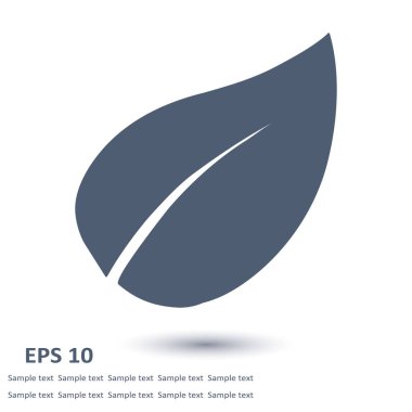 Yaprak simgesi. Taze doğal ürün. Organik ürün simgesi. Düz tasarım stili.