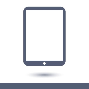 Modern dijital tablet Pc simgesi. Düz tasarım simgesi. 