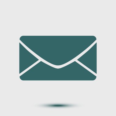 Düz simgesi mektup. Posta simgesi. Vektör simgesi. 