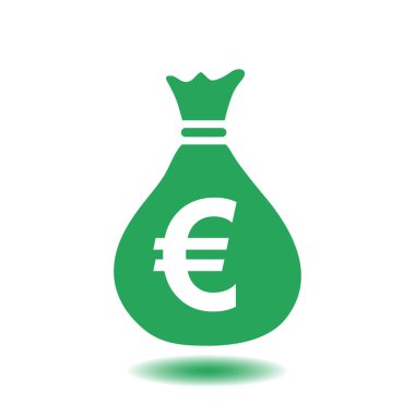 Euro para birimi simgesini EUR'dir. Düz tasarım stili. 