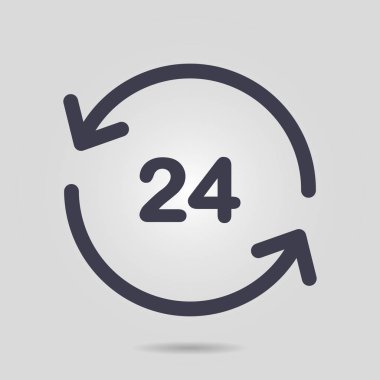 Saat saat etrafında bir gün simgesini açın. Rozet-saat çalışma süresi.