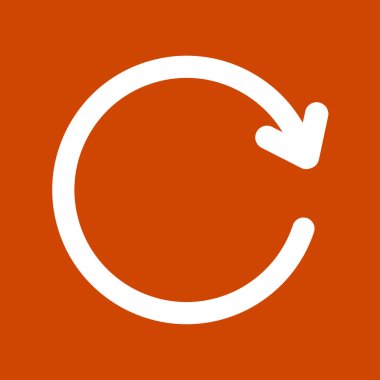 Dairesel ok işareti simge vektör. Sağa taşır oku.