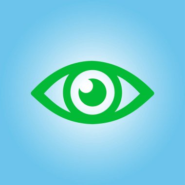 Göz simgesini. İzleme ve gözetim sistemi. Düz tasarım stili.