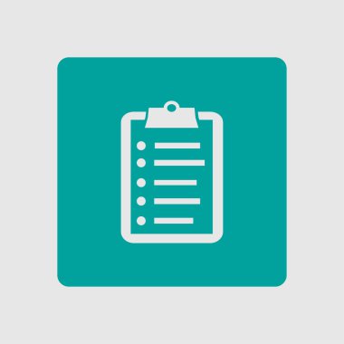 Listesi vektör simgesini denetleyin. Alışveriş listesi simgesi. Düz tasarım stili.