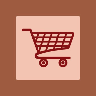 Grafik alışveriş düz simgesi. Bir ürünü Sepete Ekle.