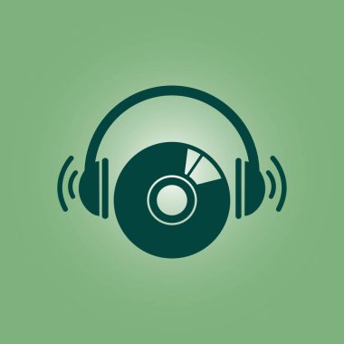 CD veya Dvd simgesini. Kompakt disk erkek. Düz tasarım stili.