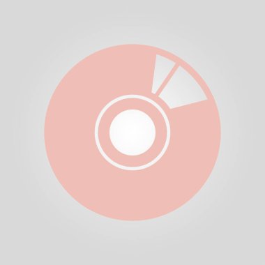CD veya Dvd simgesini. Kompakt disk erkek. Düz tasarım stili.