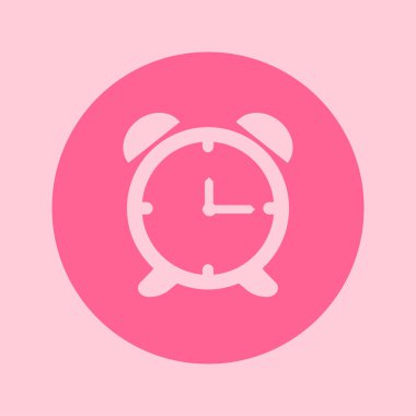 Saat Açık. Saat yüzü. Düz tasarım stili.