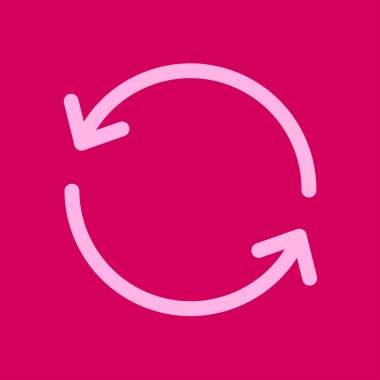 Dairesel ok işareti simge vektör. Düz tasarım stili.