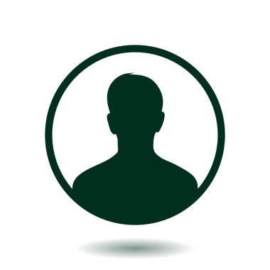 Kullanıcı simgesi simgesi. Kişi sembolü. İnsan avatarı. Düz stil.. 