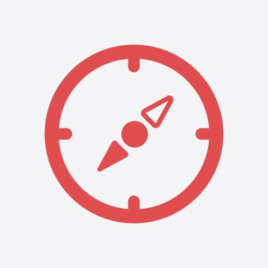 Vektör pusula simgesini. Yöreden yönde. Düz tasarım stili.