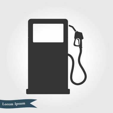 benzin pompa meme, vektör çizim basit simgesi