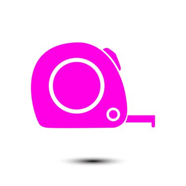  Mezura simgesi. Rulet inşaat sembolü. Boyutları ve ölçüleri. Bir kesim kartı oluşturma.