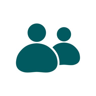 İnsanlar ya da sosyal işareti simgesi. Lider ve onun takipçisi.