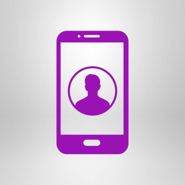 Online konferans akıllı telefon simgesi. Akıllı telefonlar ve tabletler ile sesli ve görüntülü konferans.