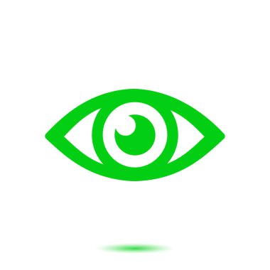 Göz simgesini. İzleme ve gözetim sistemi. Düz tasarım stili.