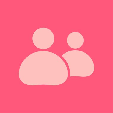 İnsanlar ya da sosyal işareti simgesi. Lider ve onun takipçisi.