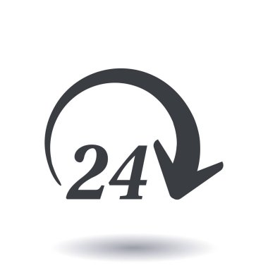 Saat saat etrafında bir gün simgesini açın. Rozet-saat çalışma süresi.