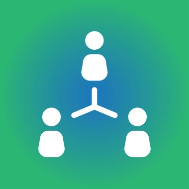 İletişim konsepti. Sosyal ağ tek simgesi. Küresel teknoloji İş dünyasındaki sosyal bağlantılar ağı.