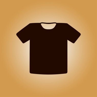 T-shirt işareti simgesi. Giysi sembolü. Düz tasarım stili.