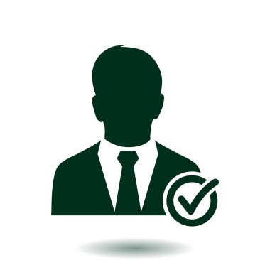 Kullanıcı işareti simgesi ekleyin. Arkadaş simgesi eklemek. Düz tasarım stili.